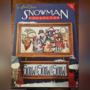 Alma Lynne Snowman Collector Counted Cross Stitch Charted Design Leaflet